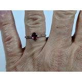 ebay rings Genuine Ruby and Diamond Solitaire in 14K Rose Gold