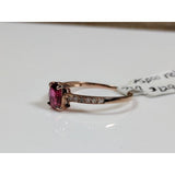 ebay rings Genuine Ruby and Diamond Solitaire in 14K Rose Gold