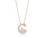 Chinese Zodiac Animal Necklaces Rose Gold Plated Sterling Silver - The Pink Pigs, A Compassionate Boutique