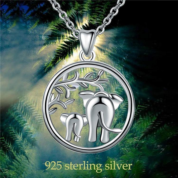 AEONSLOVE Sterling Silver Elephant Necklace Good Luck Elephant Gifts for  Women - 18 Inch Chain