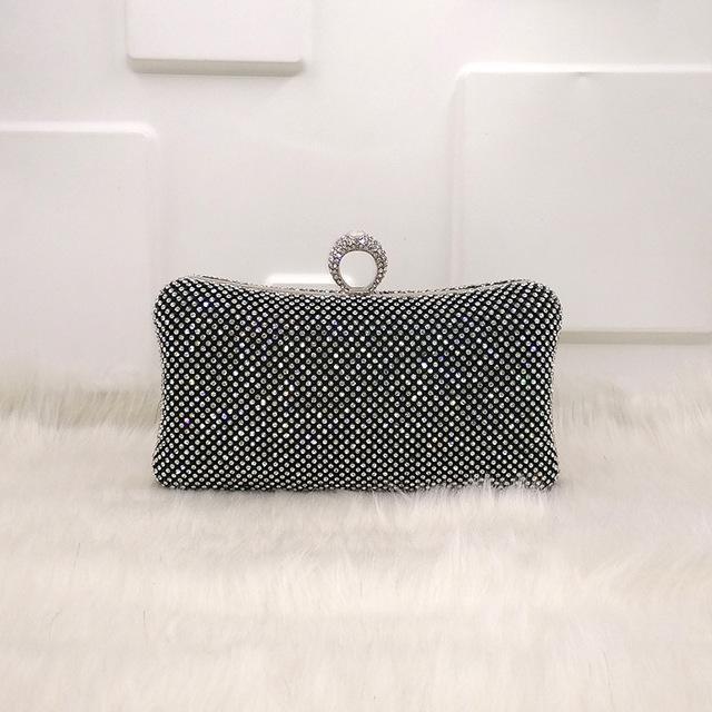 Rhinestone Evening Bag, Clutch Handmade with Love! Stunning! Parties, here you come! - The Pink Pigs, A Compassionate Boutique
