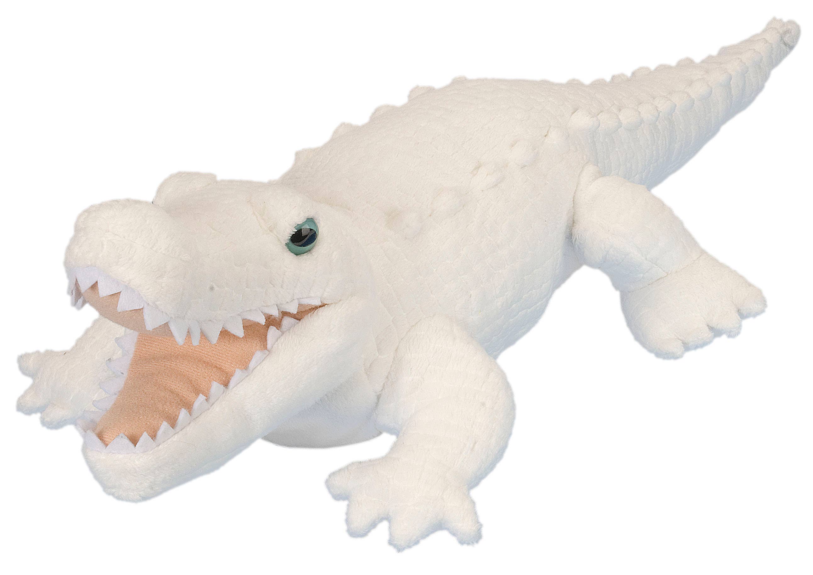 Realistic White Alligator Stuffed Animal - 12"