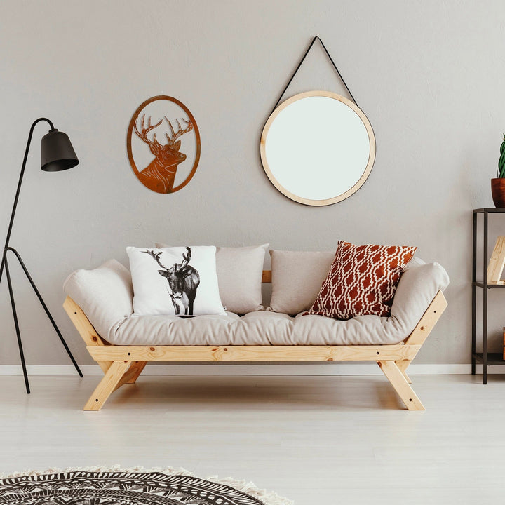 FAIRE - 7055 Decorative Plaques Metal Deer Portrait Wall Art Plaque Made in the USA