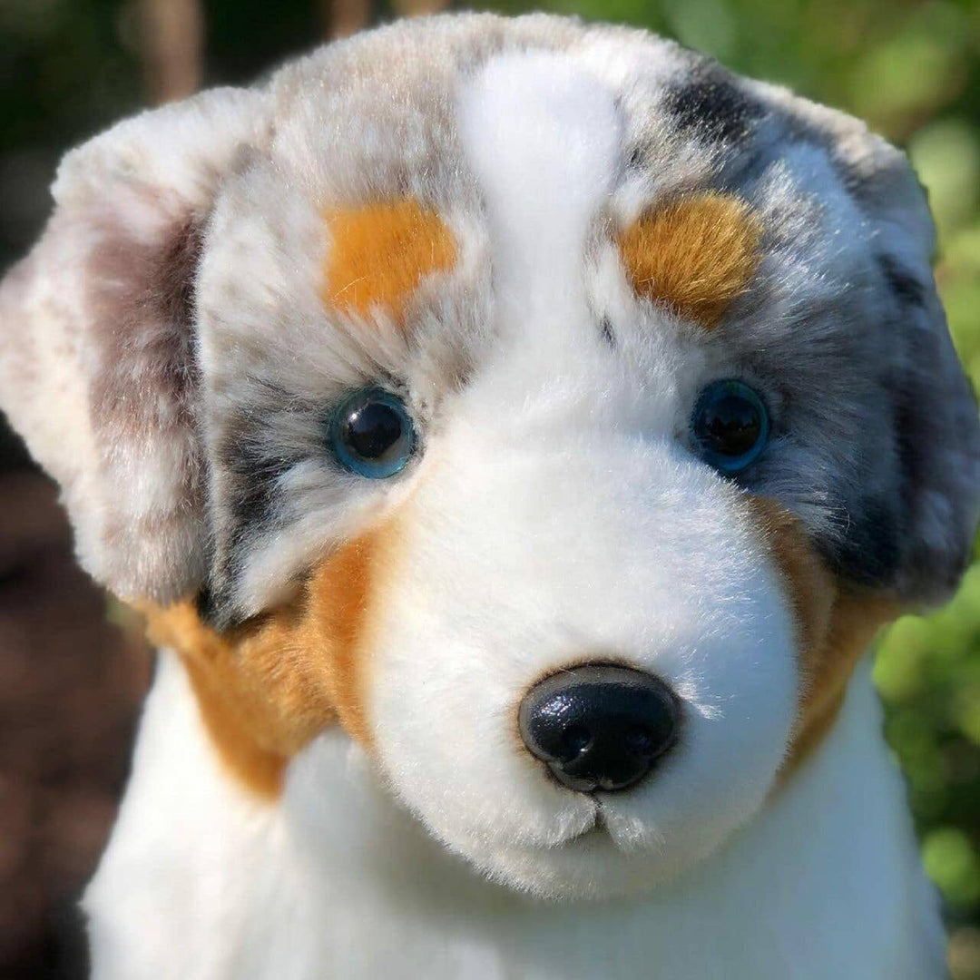 Faire: Auswella Stuffed Animals PLUSH Large Blue Merle Australian Shepherd