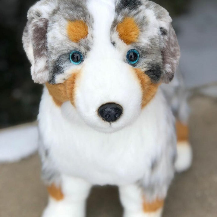 Faire: Auswella Stuffed Animals PLUSH Large Blue Merle Australian Shepherd