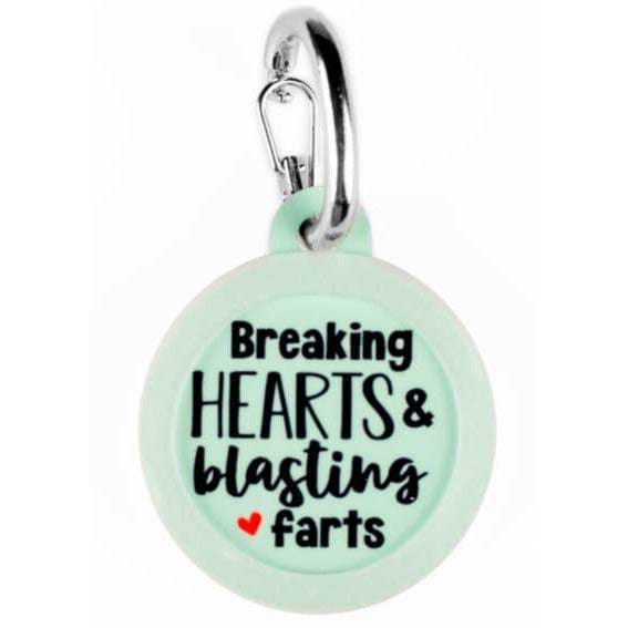 FAIRE - Bad Tags PET Breaking Hearts Pet Dog Tags Made in the USA, Recycled Metal, Glow in Dark, Waterproof *