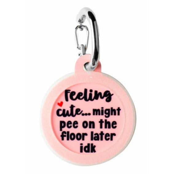 FAIRE - Bad Tags PET Feeling Cute Pet Dog Tags Made in the USA, Recycled Metal, Glow in Dark, Waterproof *