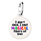 FAIRE - Bad Tags PET Magical Fibers of Love Pet Pet Dog Tags Made in the USA, Recycled Metal, Glow in Dark, Waterproof *