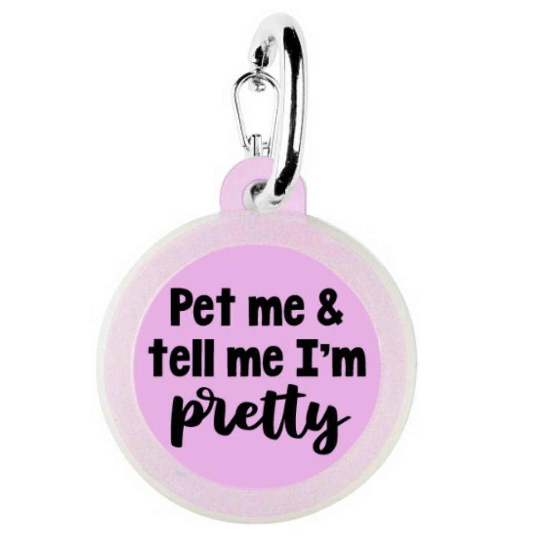 FAIRE - Bad Tags PET Pet Dog Tags Made in the USA, Recycled Metal, Glow in Dark, Waterproof *
