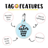 FAIRE - Bad Tags PET Pet Dog Tags Made in the USA, Recycled Metal, Glow in Dark, Waterproof *