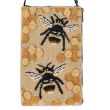 Faire-Bamboo Trading Company club crossbody bag Honey Bee Beaded Club Bag