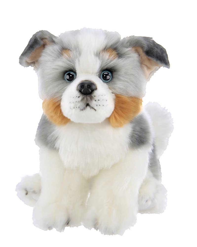 FAIRE: Bearington Collection Plush Dog Australian Shepherd Plush Puppy Dog Realistic