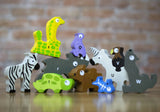 Faire-Begin Again Baby & Toddler A-Z Wooden Animal Puzzle & Alphabet Toy in One!  Eco Friendly