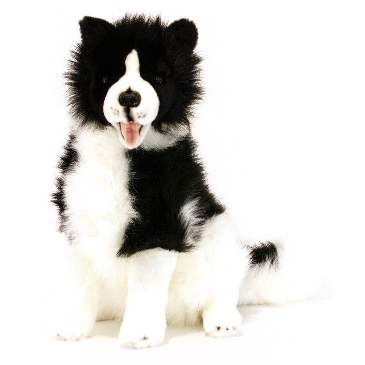 Faire-Bocchetta Plush Toys Plush Border Collie Realistic Large Size Handmade Eco-friendly Plush Border Collie Size 35cm/14" Sitting