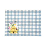 Faire-C&F Home Placemats Placemat Set of 6 Bee Happy In Blue Spring Collection