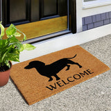 FAIRE - Calloway Mills Decor Dachshund Coir Welcome Mat Made in the USA