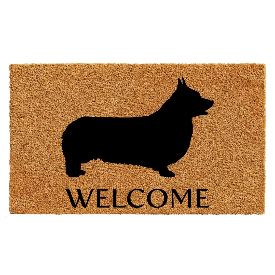 FAIRE - Calloway Mills Decor SM Corgi Pembroke Welsh Corgi Coir Welcome Mat Made in the USA