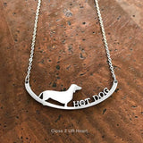 FAIRE - Close 2 UR Heart Fashion Jewelry Necklaces Hot Dog Pet Lover's Picks: Dogs and Cats Stainless Steel Made in the USA Bar Necklaces*