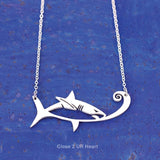 FAIRE - Close 2 UR Heart Fashion Jewelry Shark Wild Animal Necklaces Stainless Steel MADE IN THE USA*