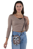 FAIRE - Comeco Handbags and Clutches Sloth Collection Brown Sleepyville Critters by Comeco*