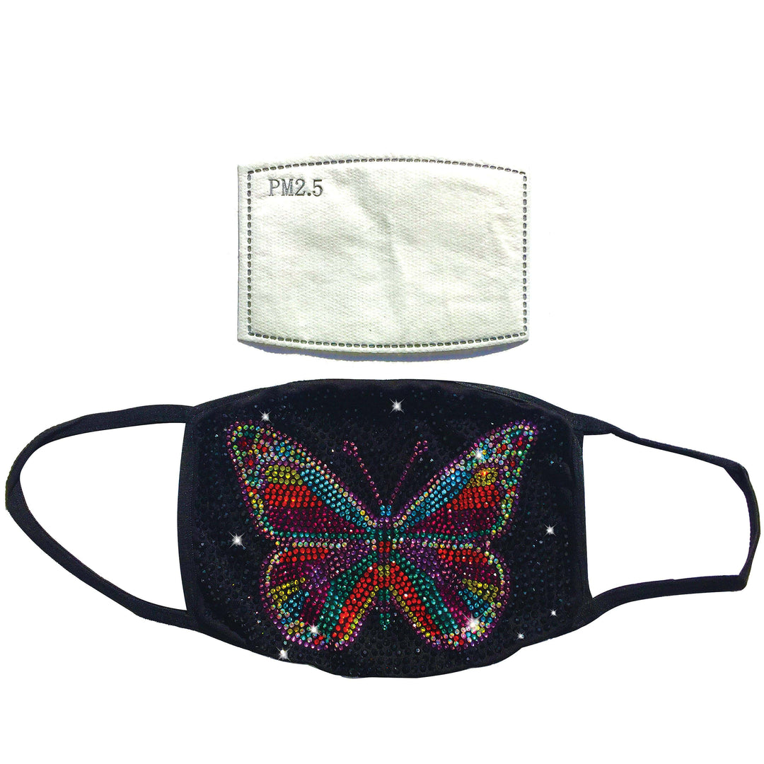 FAIRE - Comeco Women - Accessories - Wallets & Small Goods Mask Rhinestone Butterfly Face Mask-Top Quality