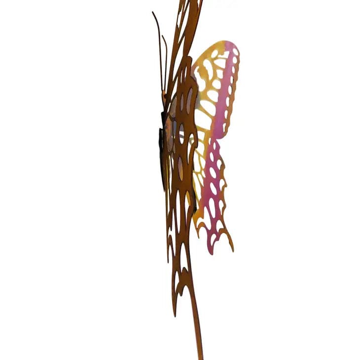 FAIRE - Continental Art Center Butterfly Metal Art Large Swallowtail Butterfly Metal Rustic Indoor or Outdoor Wall Decor