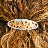 FAIRE - Copper Arts Fashion Jewelry Sunflower Van Gogh Almond Blossom and Sunflower Copper Barrettes, Handmade in the USA