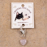 Faire-Crystal Pet Love Animals & Pet Supplies Crystal Rose Quartz Healing Pet Pendant Harmony