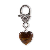 Faire-Crystal Pet Love pet pendant Tiger's Eye Crystal Heart Pet Charm Healing Crystals