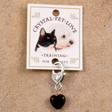 Faire-Crystal Pet Love pet pendant Tiger's Eye Crystal Heart Pet Charm Healing Crystals