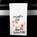 FAIRE - Dasha Alexander Kitchen Loves Pigs Pigs Kitchen Waffle Weave Microfiber Towels-Perfect Gift for the Pig Lover!