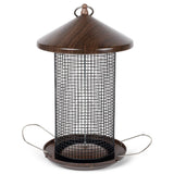 Cherry Woodgrain Metal Bird Feeder*