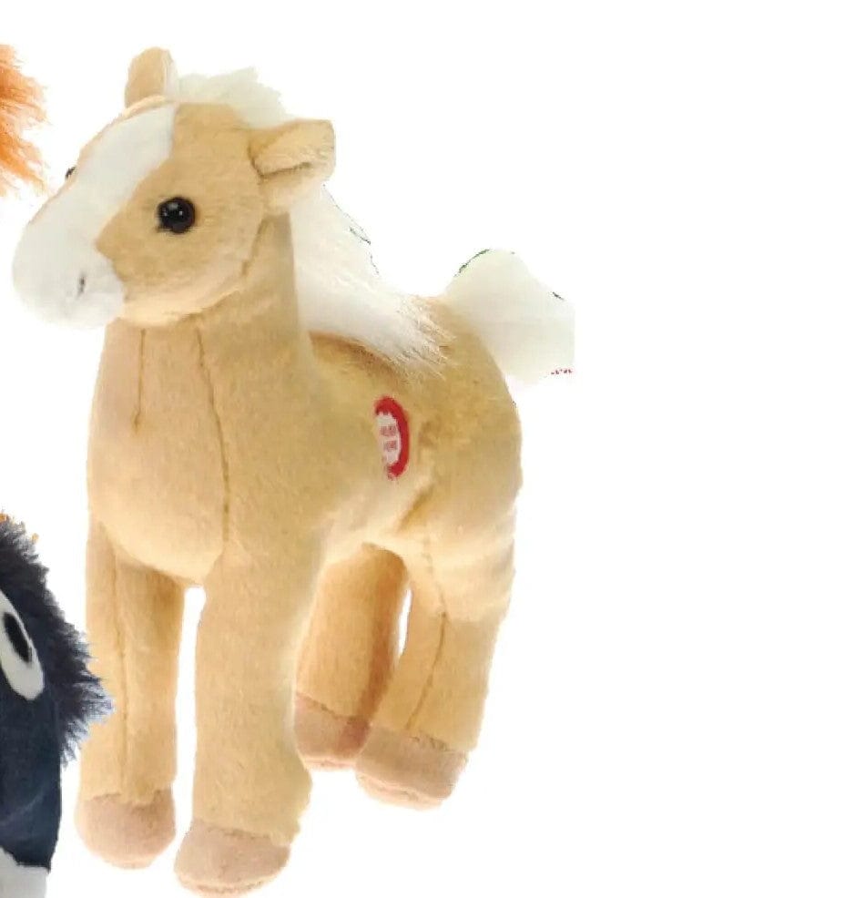 FAIRE: Fiesta Toys plush horse Palomino SMALL PLUSH NEIGHING STANDING HORSES WITH SOUND