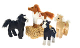 FAIRE: Fiesta Toys plush horse SET 4 SMALL PLUSH NEIGHING STANDING HORSES WITH SOUND