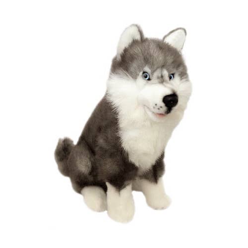 FAIRE: FurTastic Friends by Bocchetta Plush Toys Plush Handmade Realistic Looking Husky Sitting Size 35cm/14"