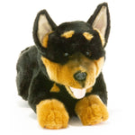 FAIRE: FurTastic Friends by Bocchetta Plush Toys Plush Puppy Dog Black and Tan Black or Red and Tan Australian Kelpie Puppies Plush Size 30cm/12" Stuffed Animal Realistic