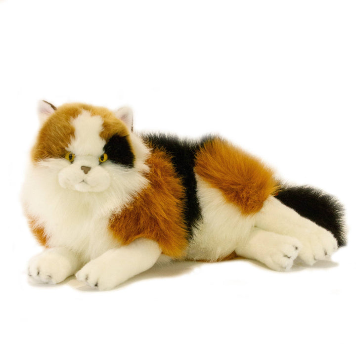 FAIRE: FurTastic Friends by Bocchetta Plush Toys Stuffed Animals Laying Plush Calico Persian Cat - 38cm Lying or Sitting