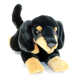 FAIRE: FurTastic Friends by Bocchetta Plush Toys stuffed dog mini Black & Tan Red or Black and Tan Dachshund Floppy Puppy Size 30cm/12"