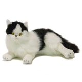 FAIRE: FurTastic Friends by Bocchetta Plush Toys White and Black Lying Persoan Piebald cat   Size 36cm/14" Handmade Lifelike