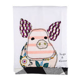 FAIRE - Glory Haus Decor Towel Hogs and Kisses Pillow and Tea Towel-USA Designed