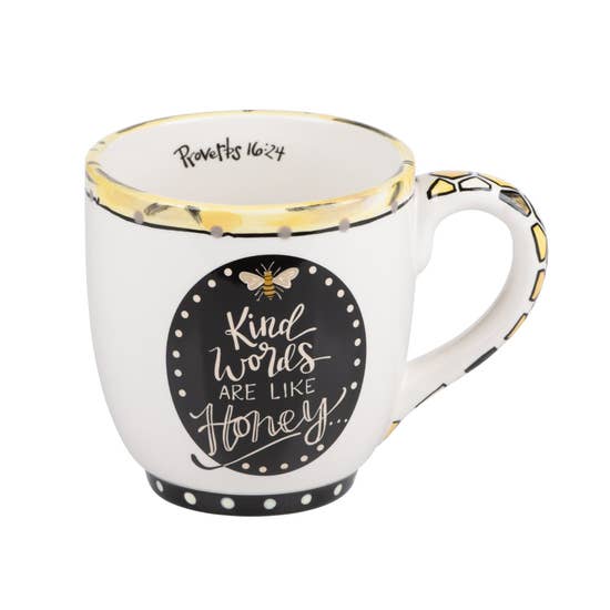 FAIRE - Glory Haus Mug Kind Words Are Like Honey Christian Themed Artist Created Coffee Mugs