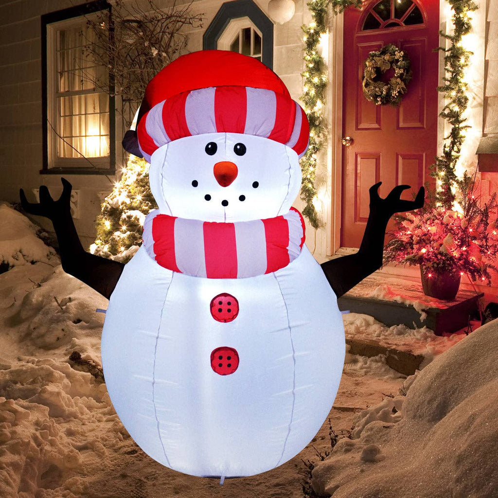 Inflatable Snowman LED Outdoor Decorations with LED Lights – The Pink Pigs