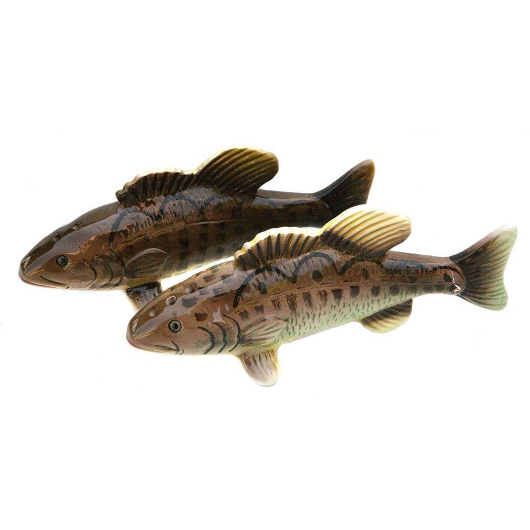 FAIRE - Great Finds Salt & Pepper Shaker Set Fish Salt & Pepper Set - Great For Your Cabin