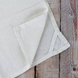 FAIRE - Green Bee Tea Towels Kitchen Grateful, Thankful, Blessed Handprinted White Flour Sack Tea Towel with Hanging Loop