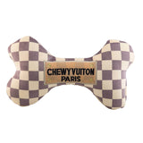 Checker Chewy Vuiton Designer Parody Dog Bones