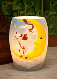 Faire-Ibis and Orchid Design kids light Cow Jumps Over the Moon Night Lamp