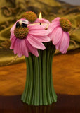 Faire-Ibis and Orchid Design Marble Candle holder Coneflower & Bee Tea Light Bouquet