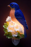 Faire-Ibis and Orchid Design Night Light Bluebird & Cherry Blossom Elegant Handpainted Night Light