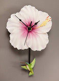 Hummingbird & Hibiscus Pendulum Wall Clock