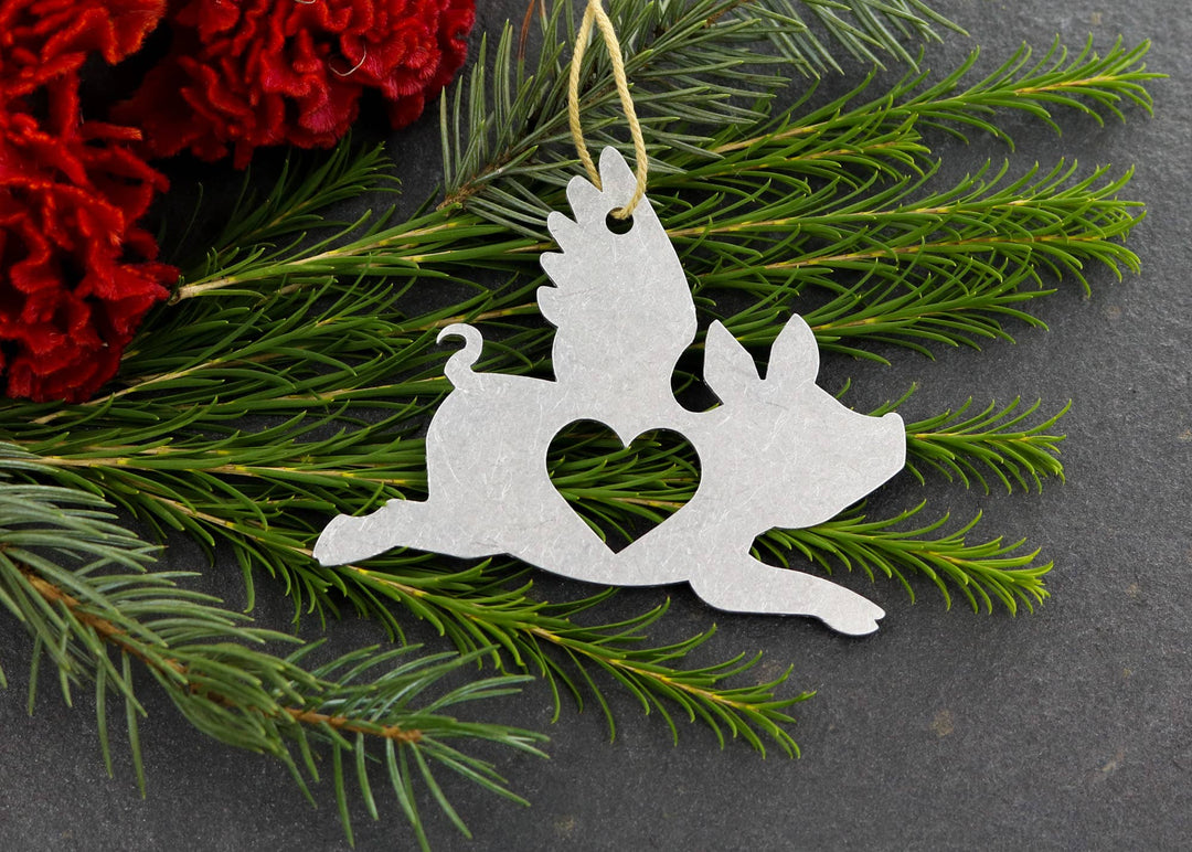 FAIRE - Iron Maid Decor Flying Pig Metal Ornament *